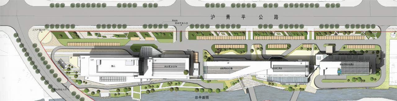 BIM建筑|上海新虹桥灿辉希尔顿五星级酒店:一幅展现流线与速度感的立面画卷 / 三益建筑 BIM建筑|上海新虹桥灿辉希尔顿五星级酒店:一幅展现流线与速度感的立面画卷 / 三益建筑