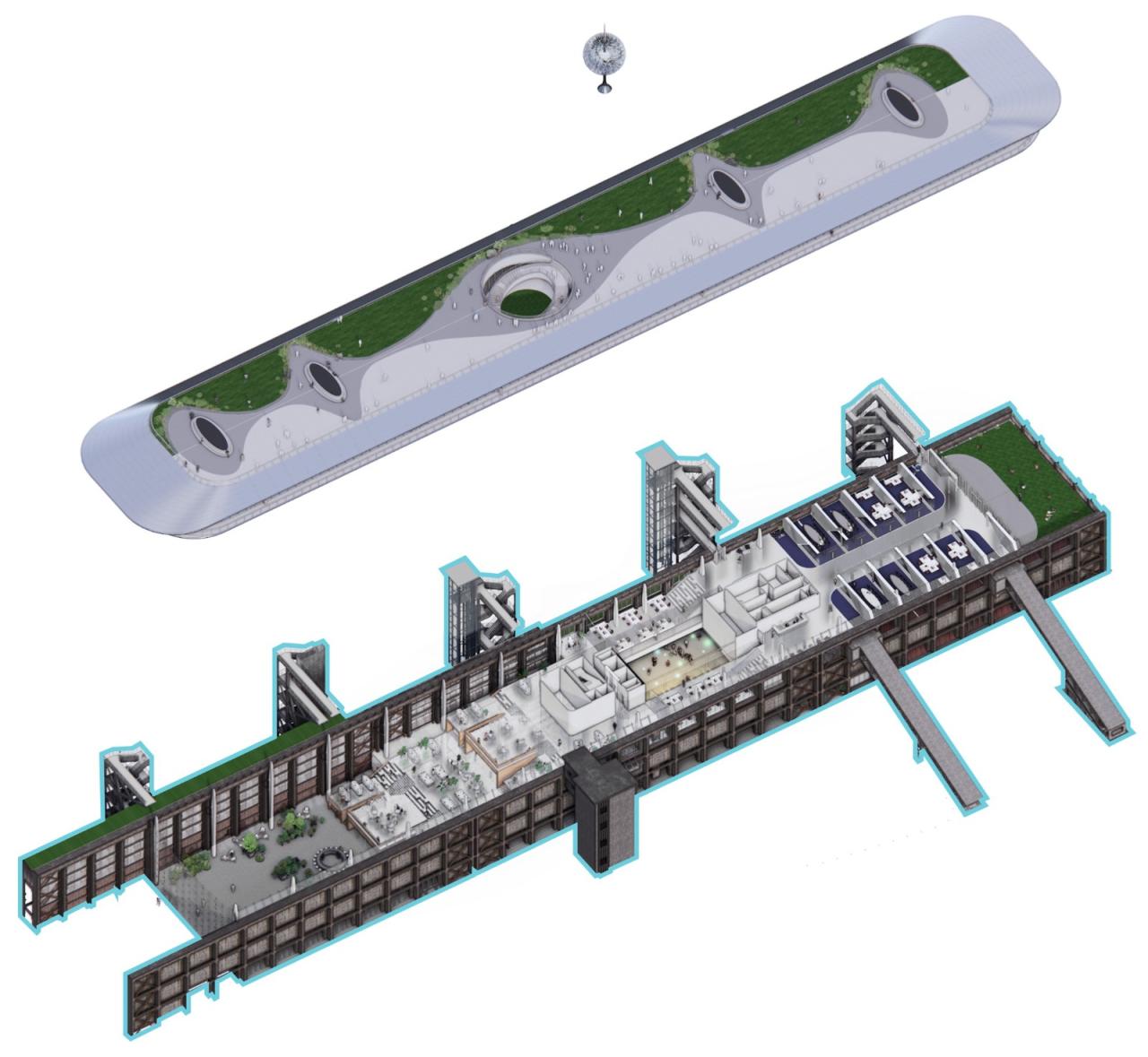 BIM建筑|方舟:上海张江水泥厂万米仓改造设计方案 / MAD BIM建筑|方舟:上海张江水泥厂万米仓改造设计方案 / MAD