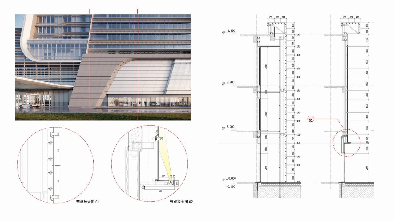 BIM建筑|上海新虹桥灿辉希尔顿五星级酒店:一幅展现流线与速度感的立面画卷 / 三益建筑 BIM建筑|上海新虹桥灿辉希尔顿五星级酒店:一幅展现流线与速度感的立面画卷 / 三益建筑