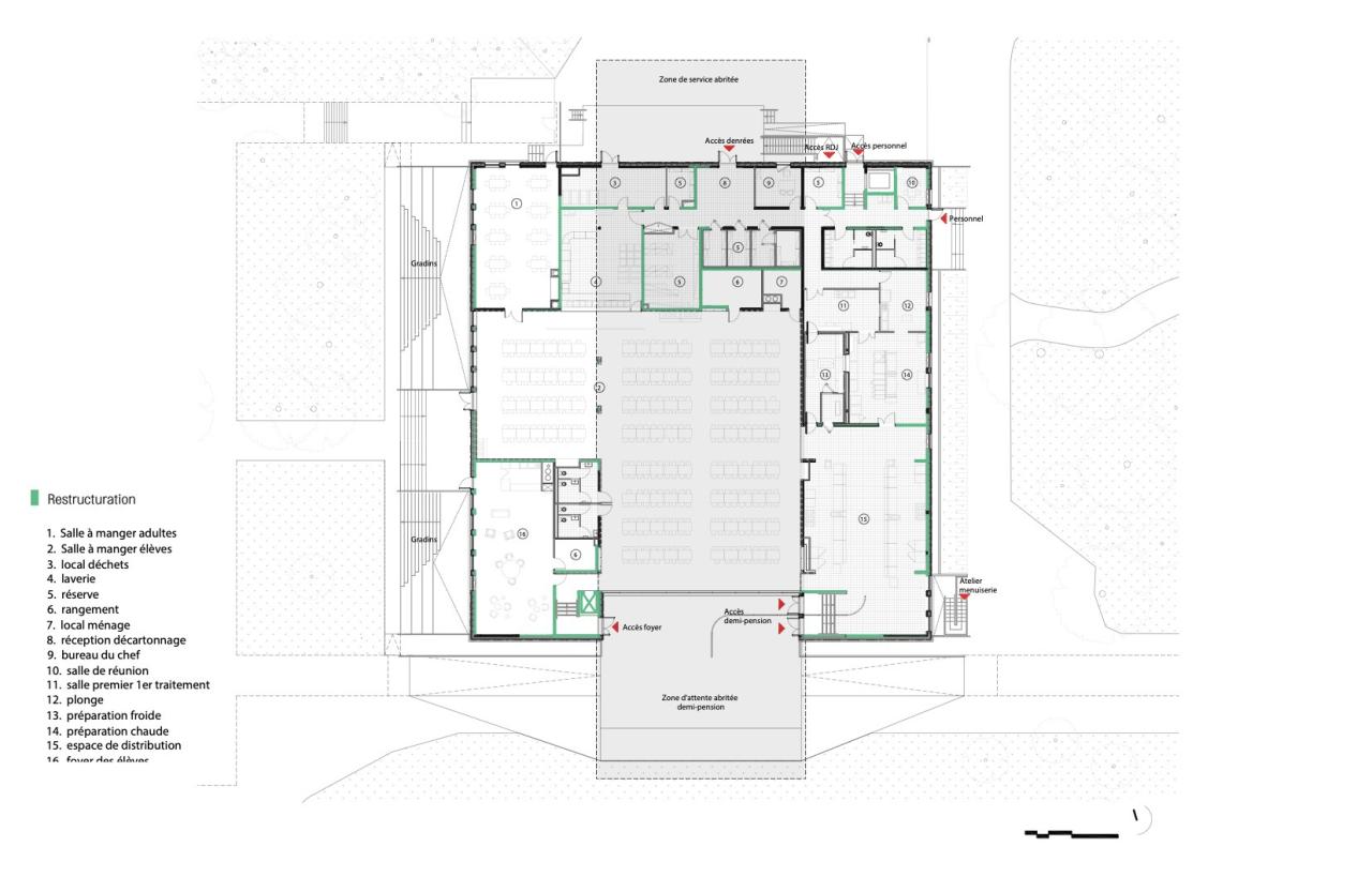 BIM建筑|Joliot-Curie 学校餐饮服务和学校生活中心 / Ateliers O-S architectes BIM建筑|Joliot-Curie 学校餐饮服务和学校生活中心 / Ateliers O-S architectes
