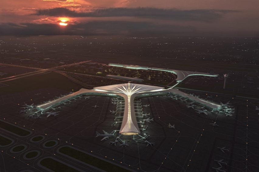 BIM建筑|MAD为长春机场设计羽毛状航站楼 BIM建筑|MAD为长春机场设计羽毛状航站楼
