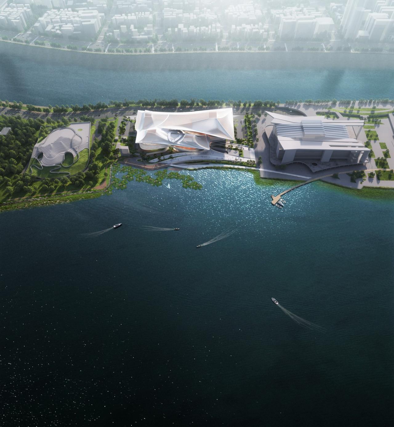 BIM建筑|武汉戏曲中心:观湖望江绘山水,古琴台曲遇园林 / 维思平建筑设计 BIM建筑|武汉戏曲中心:观湖望江绘山水,古琴台曲遇园林 / 维思平建筑设计
