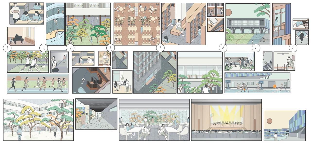 BIM建筑|宁波市古林职业高级中学:少年的无限剧本 / ARCHIS(如是)建筑设计事务所 BIM建筑|宁波市古林职业高级中学:少年的无限剧本 / ARCHIS(如是)建筑设计事务所