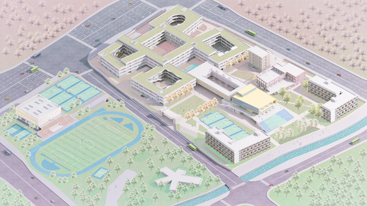 BIM建筑|宁波市古林职业高级中学:少年的无限剧本 / ARCHIS(如是)建筑设计事务所 BIM建筑|宁波市古林职业高级中学:少年的无限剧本 / ARCHIS(如是)建筑设计事务所