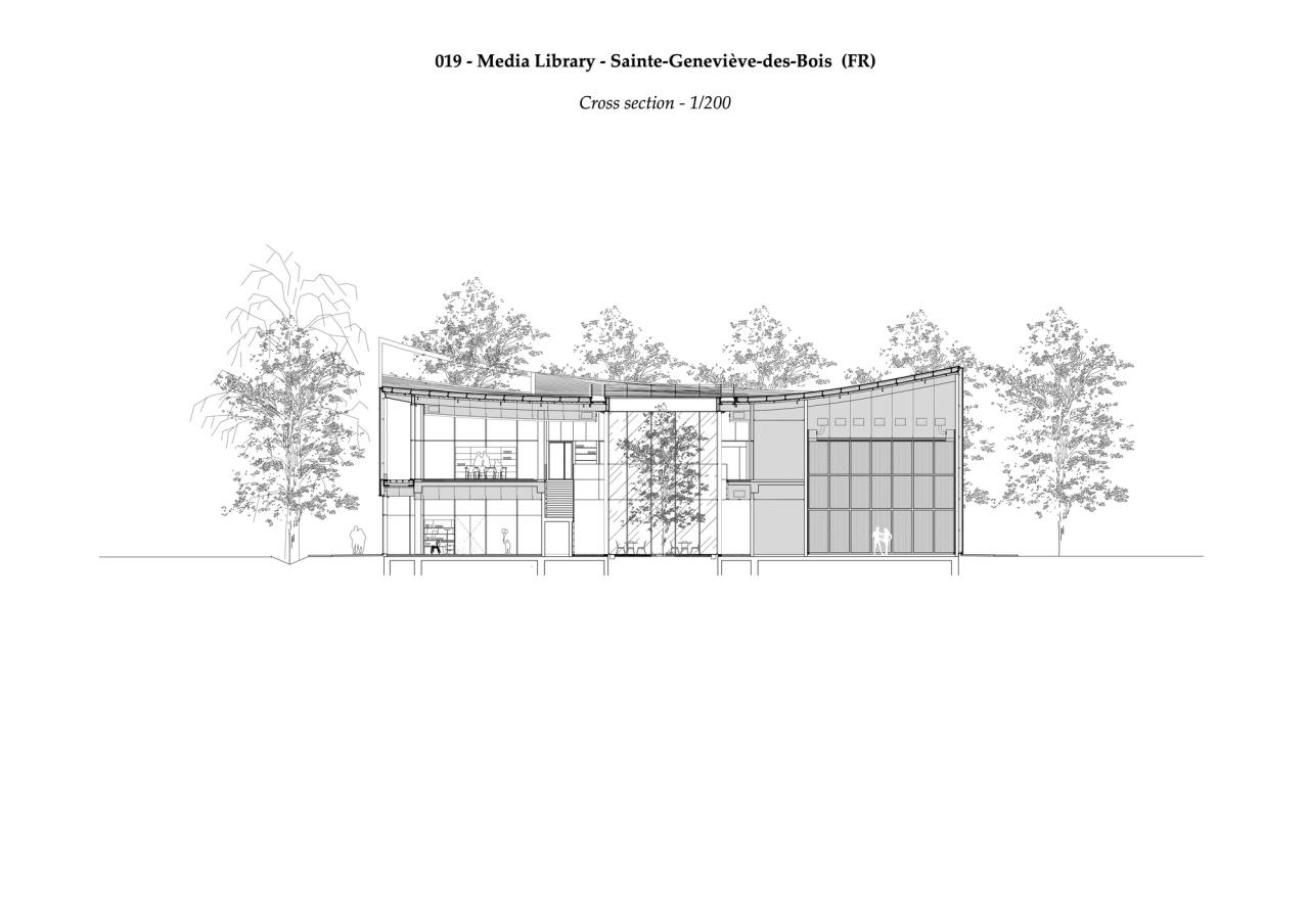 BIM建筑|Sainte-Geneviève- des-Bois 媒体图书馆 / archi5 + Calmm architecture BIM建筑|Sainte-Geneviève- des-Bois 媒体图书馆 / archi5 + Calmm architecture