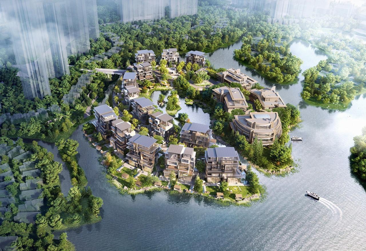 BIM建筑|成都麓湖黑石岛:垂直五连墅 / 孟凡浩-line+建筑事务所 BIM建筑|成都麓湖黑石岛:垂直五连墅 / 孟凡浩-line+建筑事务所