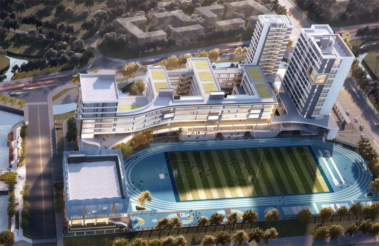 BIM建筑|绿色生态校园:华东师范大学附属顺德美的学校(二期)/ 睿住天元 BIM建筑|绿色生态校园:华东师范大学附属顺德美的学校(二期)/ 睿住天元