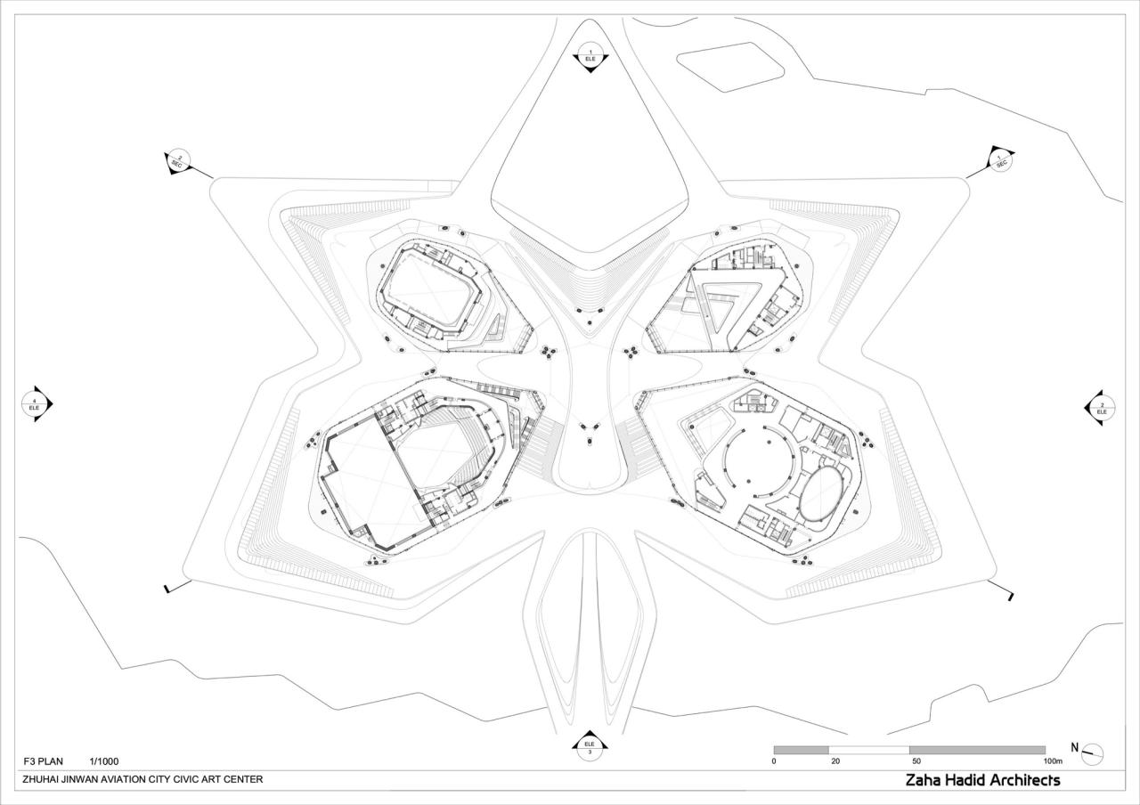 BIM建筑|珠海金湾市民艺术中心 / 扎哈·哈迪德建筑事务所 BIM建筑|珠海金湾市民艺术中心 / 扎哈·哈迪德建筑事务所
