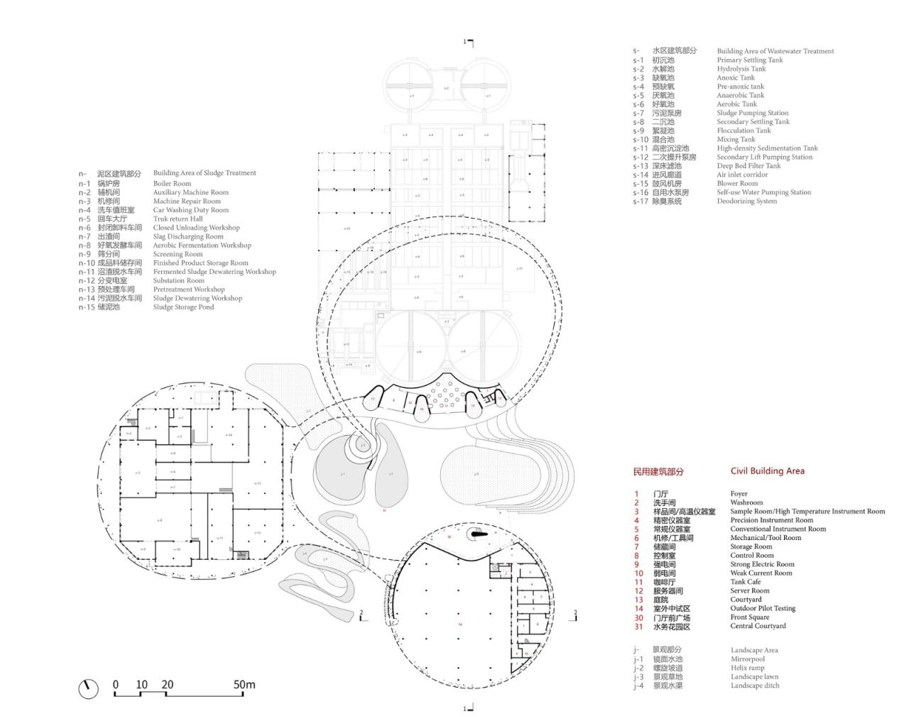 BIM建筑|宜兴城市污水资源概念厂 / 清华院 素朴工作室 BIM建筑|宜兴城市污水资源概念厂 / 清华院 素朴工作室