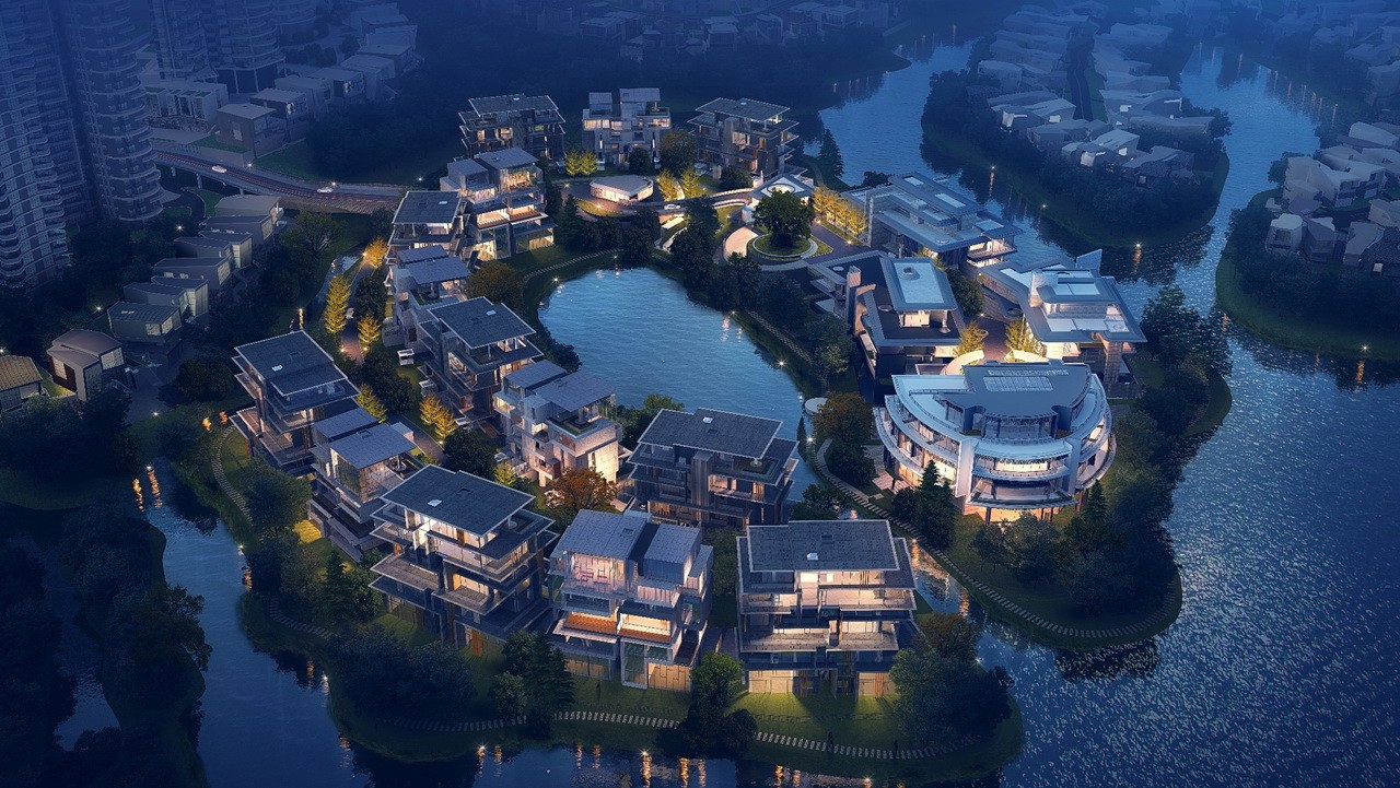 BIM建筑|成都麓湖黑石岛:垂直五连墅 / 孟凡浩-line+建筑事务所 BIM建筑|成都麓湖黑石岛:垂直五连墅 / 孟凡浩-line+建筑事务所