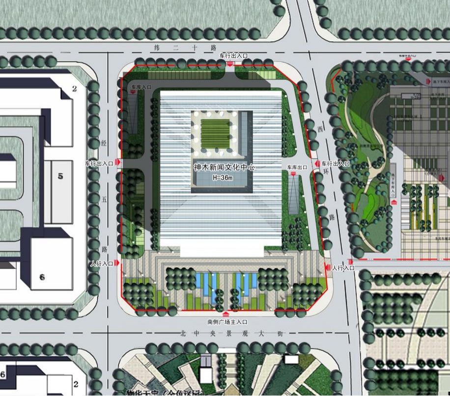 BIM建筑|神木新闻文化中心 / 中科院建筑设计研究院有限公司 BIM建筑|神木新闻文化中心 / 中科院建筑设计研究院有限公司