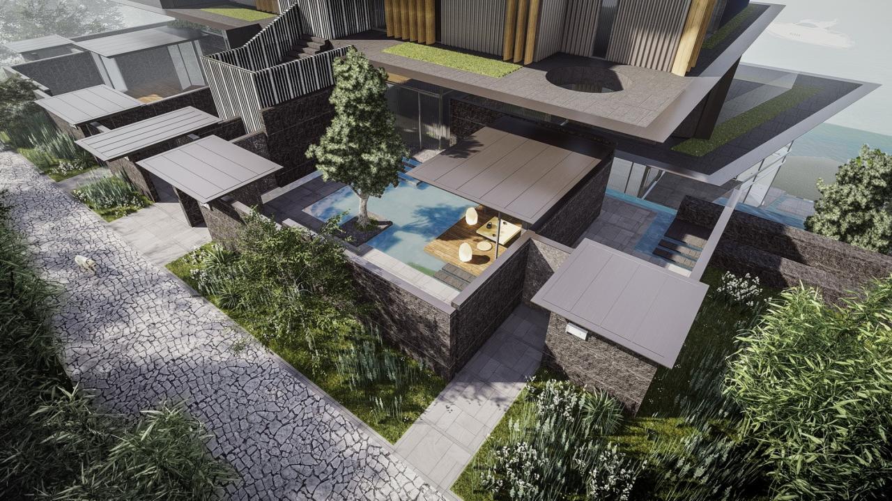 BIM建筑|成都麓湖黑石岛:垂直五连墅 / 孟凡浩-line+建筑事务所 BIM建筑|成都麓湖黑石岛:垂直五连墅 / 孟凡浩-line+建筑事务所