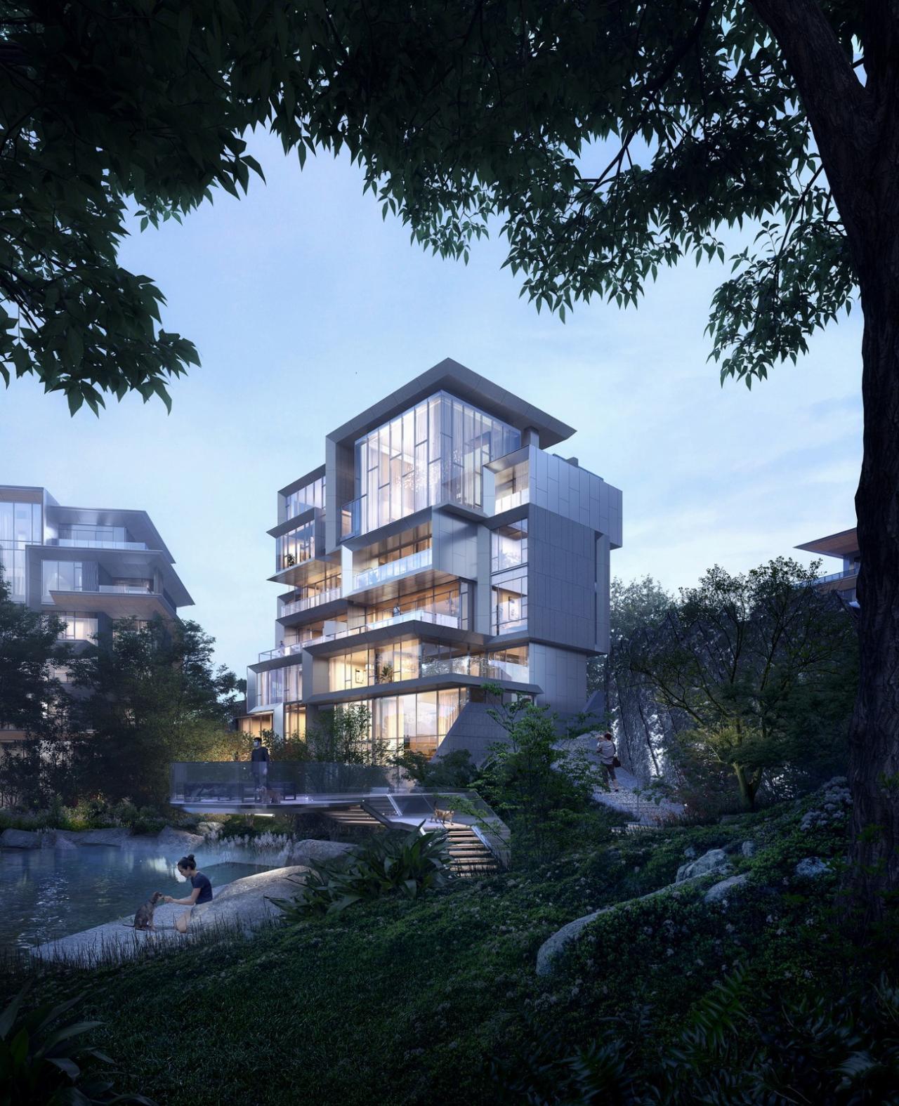 BIM建筑|成都麓湖黑石岛:垂直五连墅 / 孟凡浩-line+建筑事务所 BIM建筑|成都麓湖黑石岛:垂直五连墅 / 孟凡浩-line+建筑事务所
