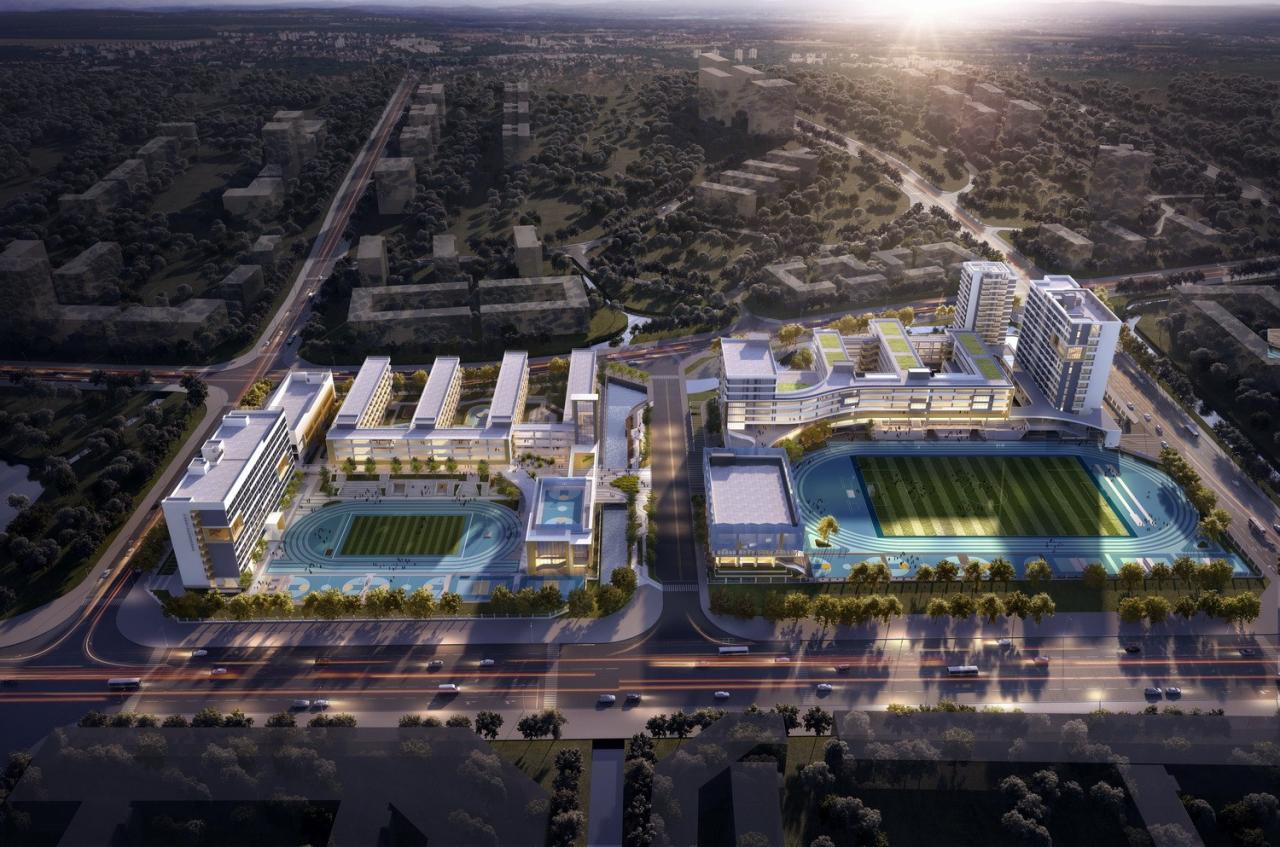 BIM建筑|绿色生态校园:华东师范大学附属顺德美的学校(二期)/ 睿住天元 BIM建筑|绿色生态校园:华东师范大学附属顺德美的学校(二期)/ 睿住天元