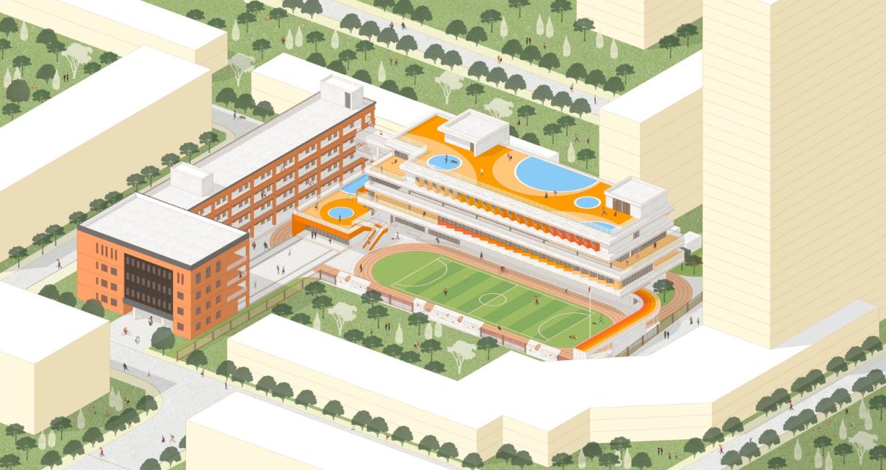 BIM建筑|西安市未央路小学综合楼 / 中国建筑西北设计研究院 屈培青工作室 BIM建筑|西安市未央路小学综合楼 / 中国建筑西北设计研究院 屈培青工作室