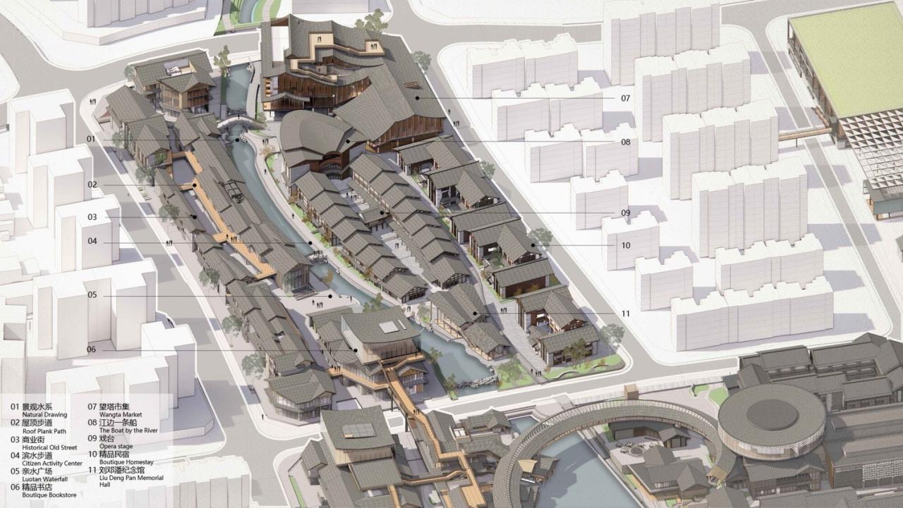 BIM建筑|成都彭州龙兴寺区域城市更新 / BIAD-ASA筑景工作室 BIM建筑|成都彭州龙兴寺区域城市更新 / BIAD-ASA筑景工作室