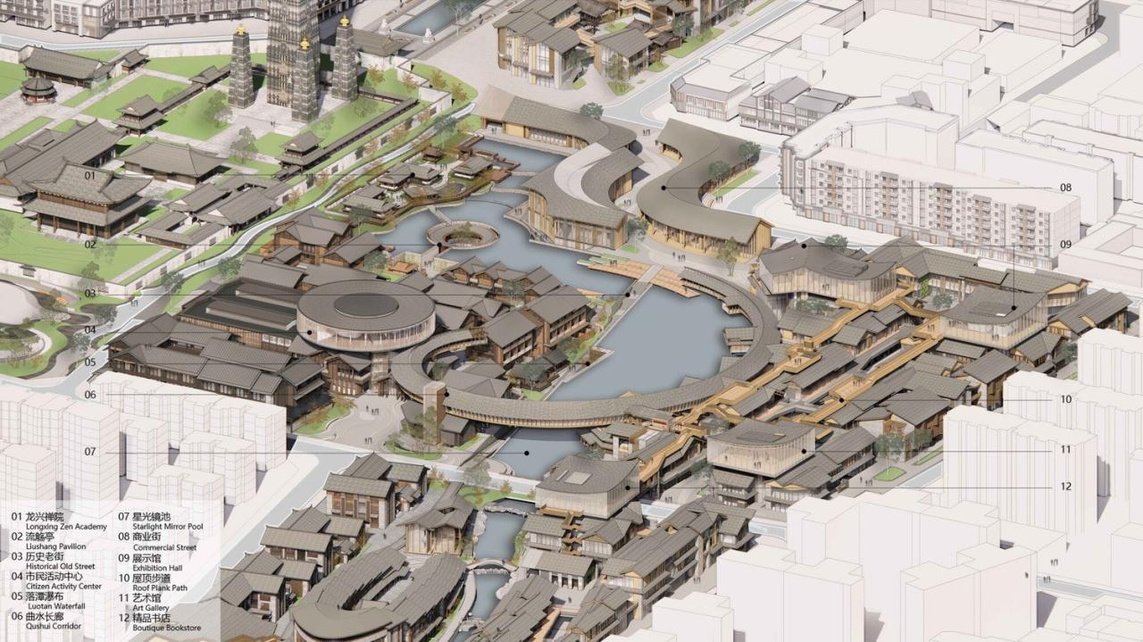 BIM建筑|成都彭州龙兴寺区域城市更新 / BIAD-ASA筑景工作室 BIM建筑|成都彭州龙兴寺区域城市更新 / BIAD-ASA筑景工作室