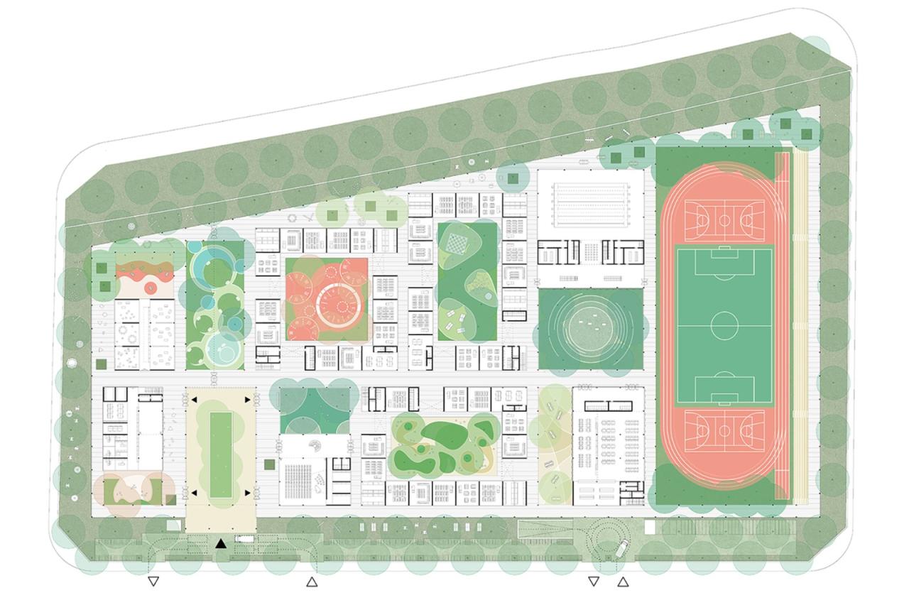 BIM建筑|九园学校:与自然共生的校园新场景 / TOPOTEK 1 BIM建筑|九园学校:与自然共生的校园新场景 / TOPOTEK 1