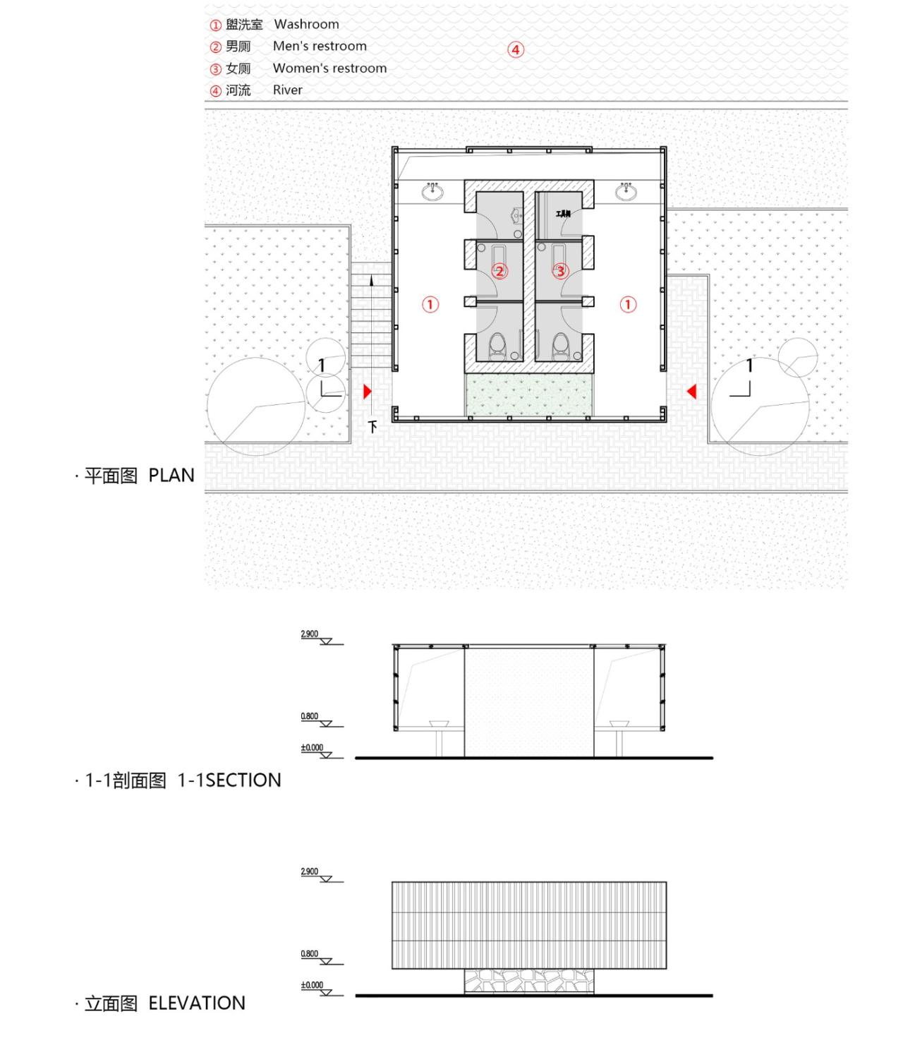 BIM建筑|松阳县大岭根公厕 / 有氧建筑 + 元坤设计 BIM建筑|松阳县大岭根公厕 / 有氧建筑 + 元坤设计