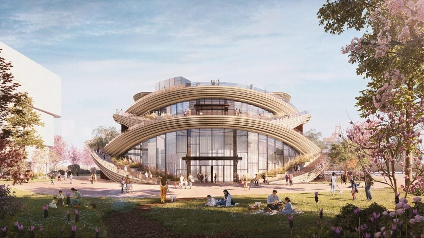 BIM建筑|赫斯维克设计“丝带”包裹的上海展厅 BIM建筑|赫斯维克设计“丝带”包裹的上海展厅