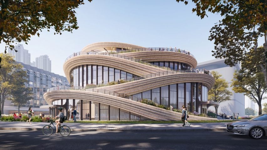BIM建筑|赫斯维克设计“丝带”包裹的上海展厅 BIM建筑|赫斯维克设计“丝带”包裹的上海展厅