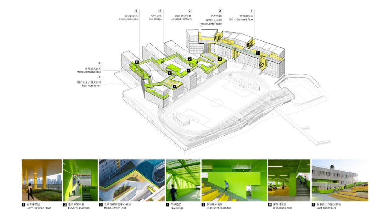 BIM建筑|福田中学校园设计 / reMIX 临界工作室 BIM建筑|福田中学校园设计 / reMIX 临界工作室