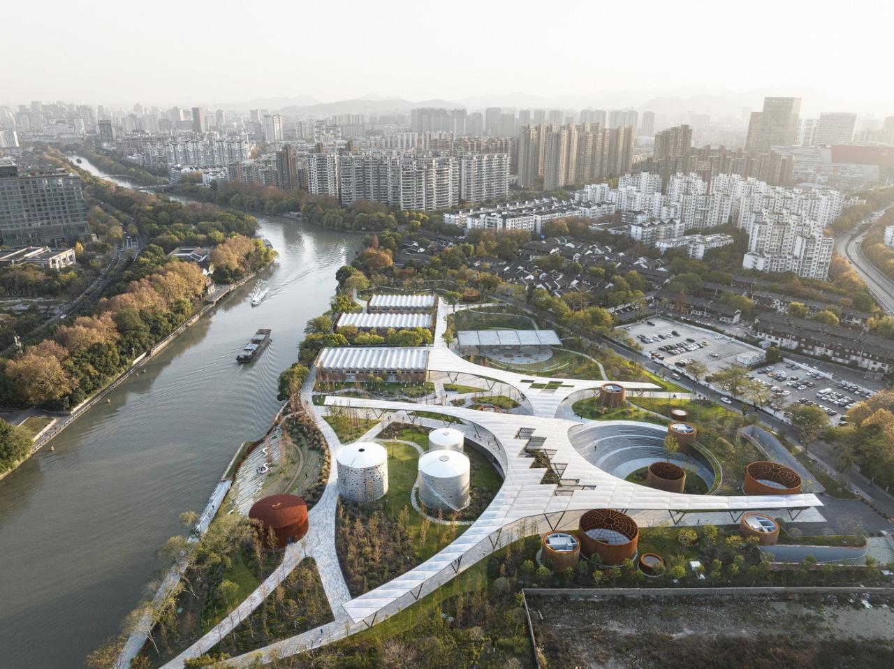 BIM建筑|杭州小河公园 / 隈研吾建筑设计事务所+浙大院 BIM建筑|杭州小河公园 / 隈研吾建筑设计事务所+浙大院