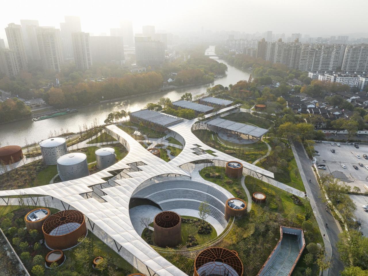 BIM建筑|杭州小河公园 / 隈研吾建筑设计事务所+浙大院 BIM建筑|杭州小河公园 / 隈研吾建筑设计事务所+浙大院