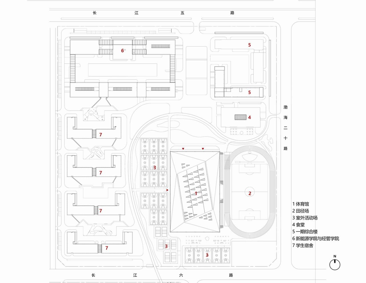 BIM建筑|白鹭齐飞 湿地展翼:渤海科技大学体育馆 /中科院建筑设计研究院有限公司 BIM建筑|白鹭齐飞 湿地展翼:渤海科技大学体育馆 /中科院建筑设计研究院有限公司
