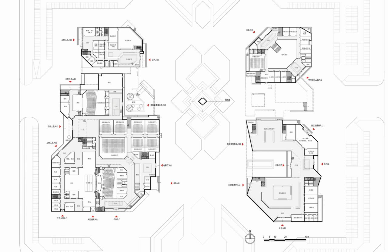 BIM建筑|山东省菏泽市郓城文化艺术中心 / 天津大学设计总院·顾志宏工作室 BIM建筑|山东省菏泽市郓城文化艺术中心 / 天津大学设计总院·顾志宏工作室