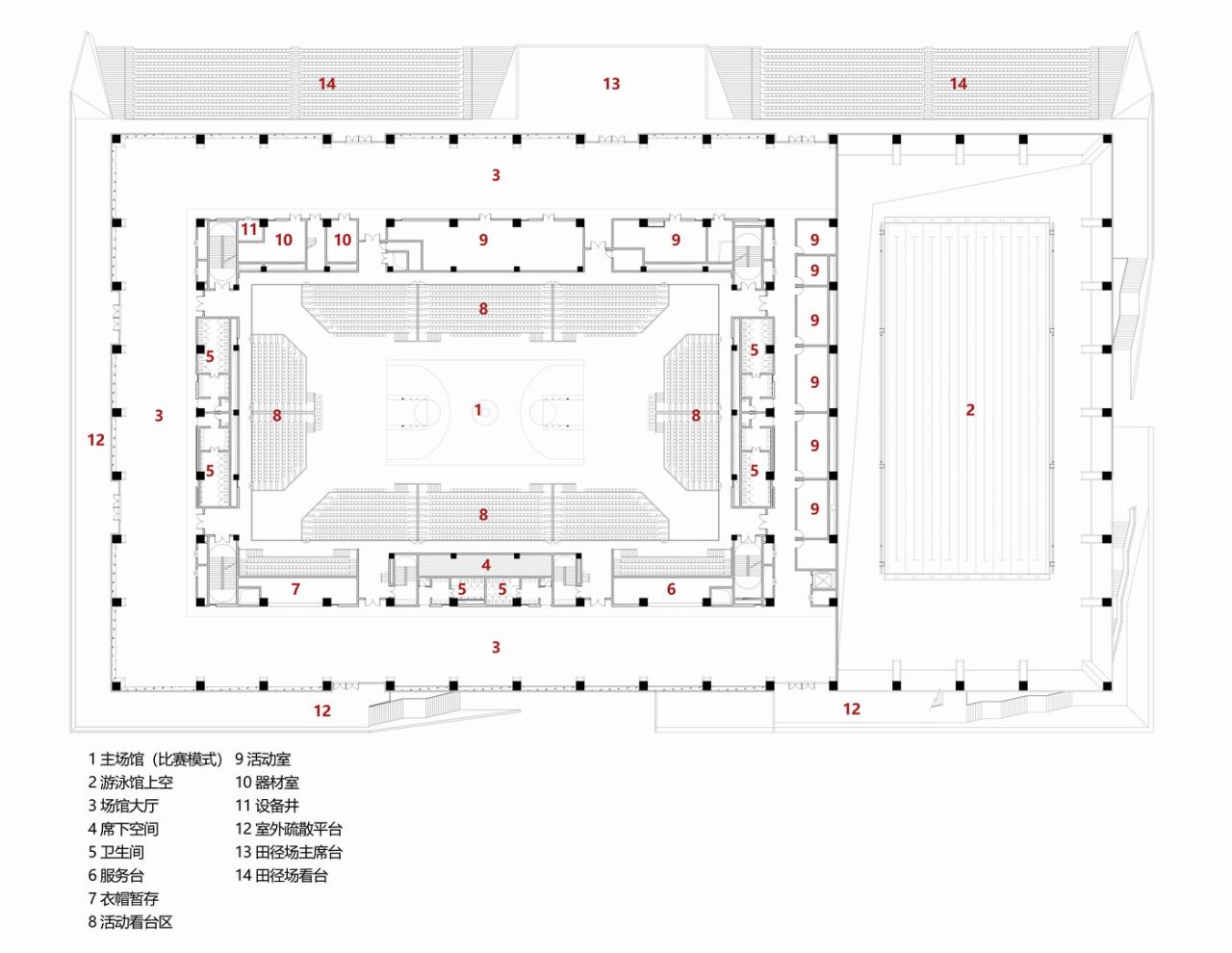 BIM建筑|白鹭齐飞 湿地展翼:渤海科技大学体育馆 /中科院建筑设计研究院有限公司 BIM建筑|白鹭齐飞 湿地展翼:渤海科技大学体育馆 /中科院建筑设计研究院有限公司