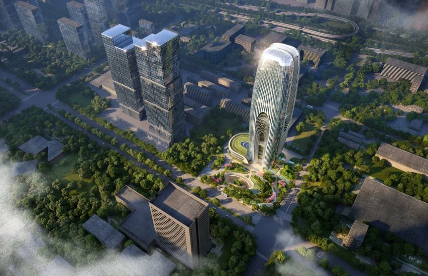 BIM建筑|扎哈工作室为西安超高层设计“山边瀑布” BIM建筑|扎哈工作室为西安超高层设计“山边瀑布”