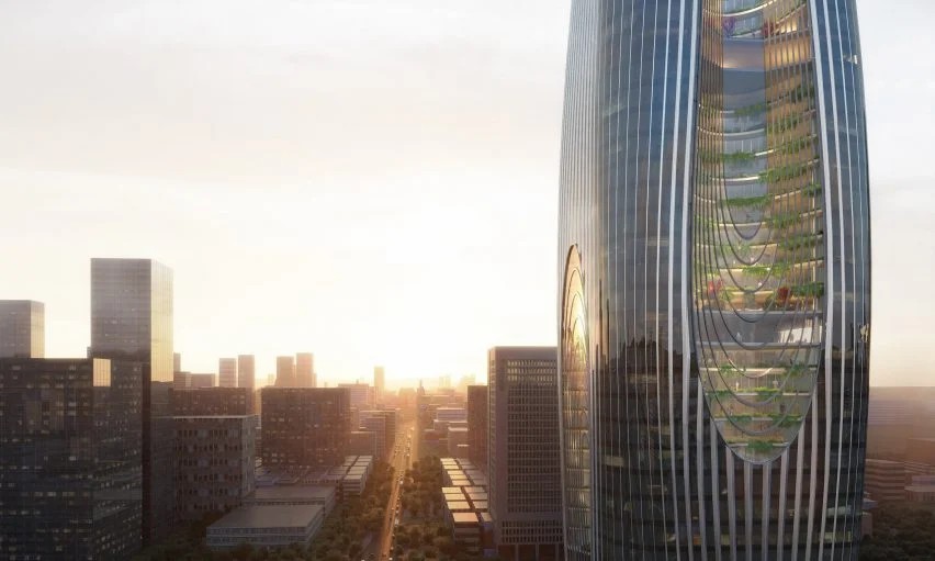 BIM建筑|扎哈工作室为西安超高层设计“山边瀑布” BIM建筑|扎哈工作室为西安超高层设计“山边瀑布”