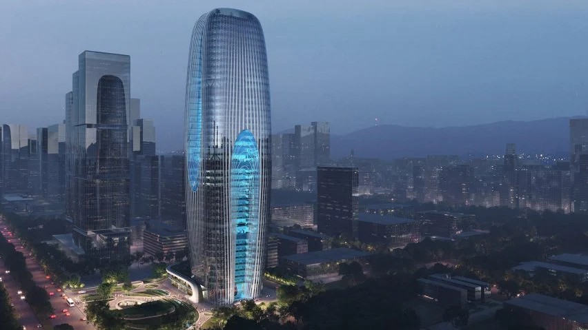 BIM建筑|扎哈工作室为西安超高层设计“山边瀑布” BIM建筑|扎哈工作室为西安超高层设计“山边瀑布”