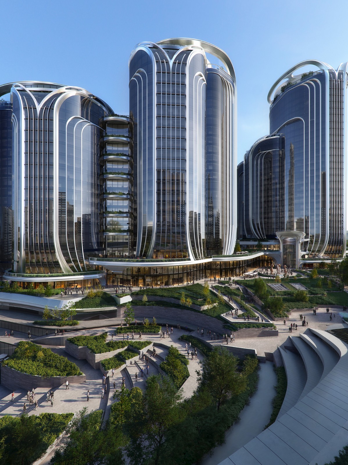 BIM建筑|香港西九龙高铁总站上盖方案 / 扎哈·哈迪德建筑设计事务所 BIM建筑|香港西九龙高铁总站上盖方案 / 扎哈·哈迪德建筑设计事务所