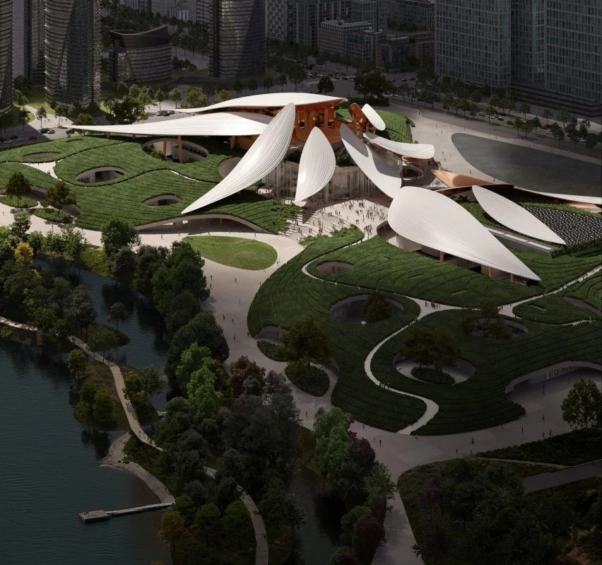 BIM建筑|MAD为安吉文化艺术中心设计竹叶屋顶 BIM建筑|MAD为安吉文化艺术中心设计竹叶屋顶
