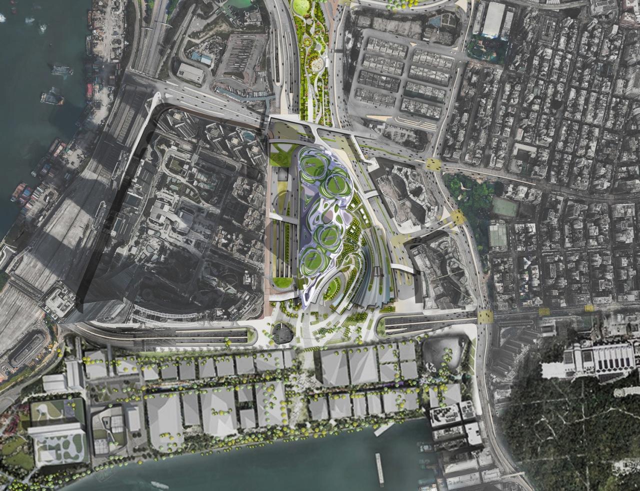 BIM建筑|香港西九龙高铁总站上盖方案 / 扎哈·哈迪德建筑设计事务所 BIM建筑|香港西九龙高铁总站上盖方案 / 扎哈·哈迪德建筑设计事务所