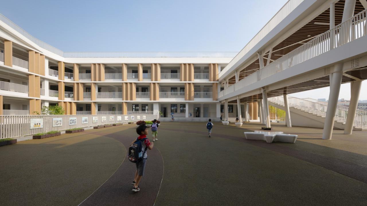 BIM建筑|成长阶梯,无界校园:杭州市上塘单元小学 / 浙江大学建筑设计研究院 BIM建筑|成长阶梯,无界校园:杭州市上塘单元小学 / 浙江大学建筑设计研究院