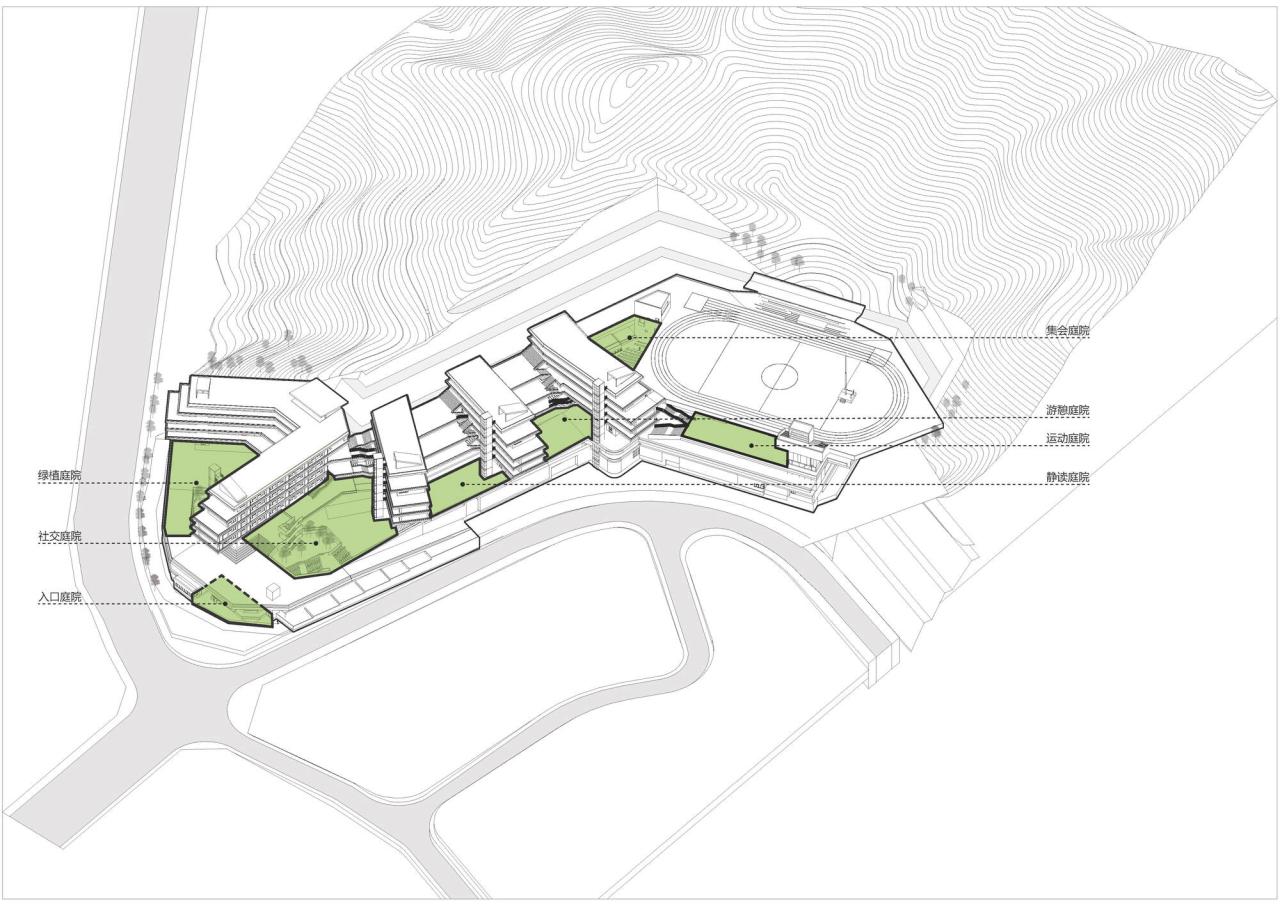 BIM建筑|“上山”校园:深圳福田实验教育集团侨香学校·北校区 / 申都设计 BIM建筑|“上山”校园:深圳福田实验教育集团侨香学校·北校区 / 申都设计
