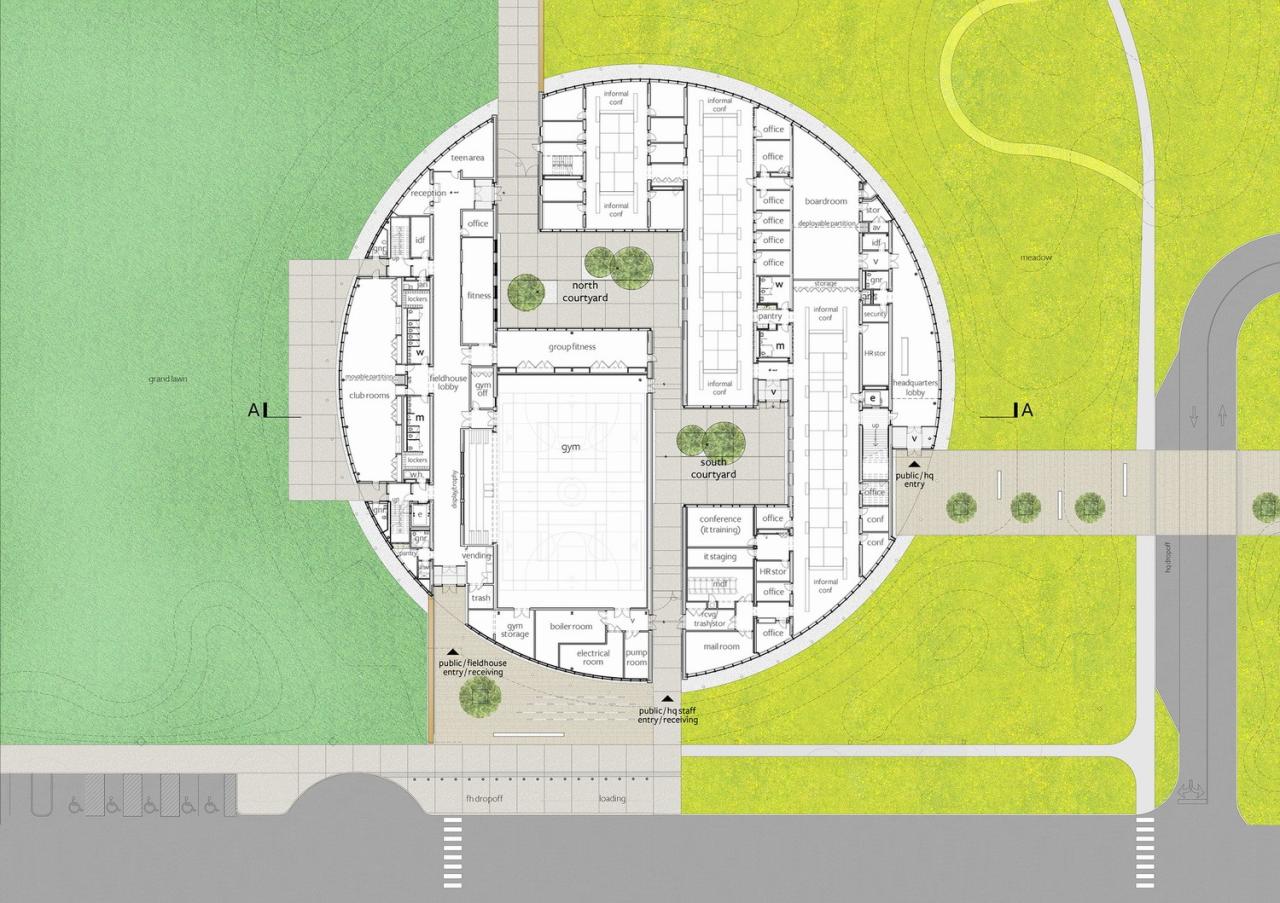 BIM建筑|芝加哥公园区总部和体育馆 / John Ronan Architects BIM建筑|芝加哥公园区总部和体育馆 / John Ronan Architects