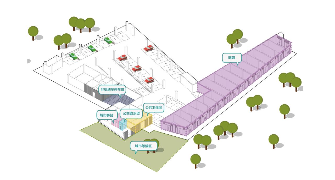 BIM建筑|洪梅镇中心区停车楼:小镇“边角地”的重生 / 森磊国际 BIM建筑|洪梅镇中心区停车楼:小镇“边角地”的重生 / 森磊国际