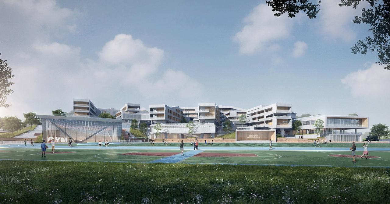 BIM建筑|三峡巴蜀中学:建筑与大地的和谐协奏 / 西筑设计作品 BIM建筑|三峡巴蜀中学:建筑与大地的和谐协奏 / 西筑设计作品