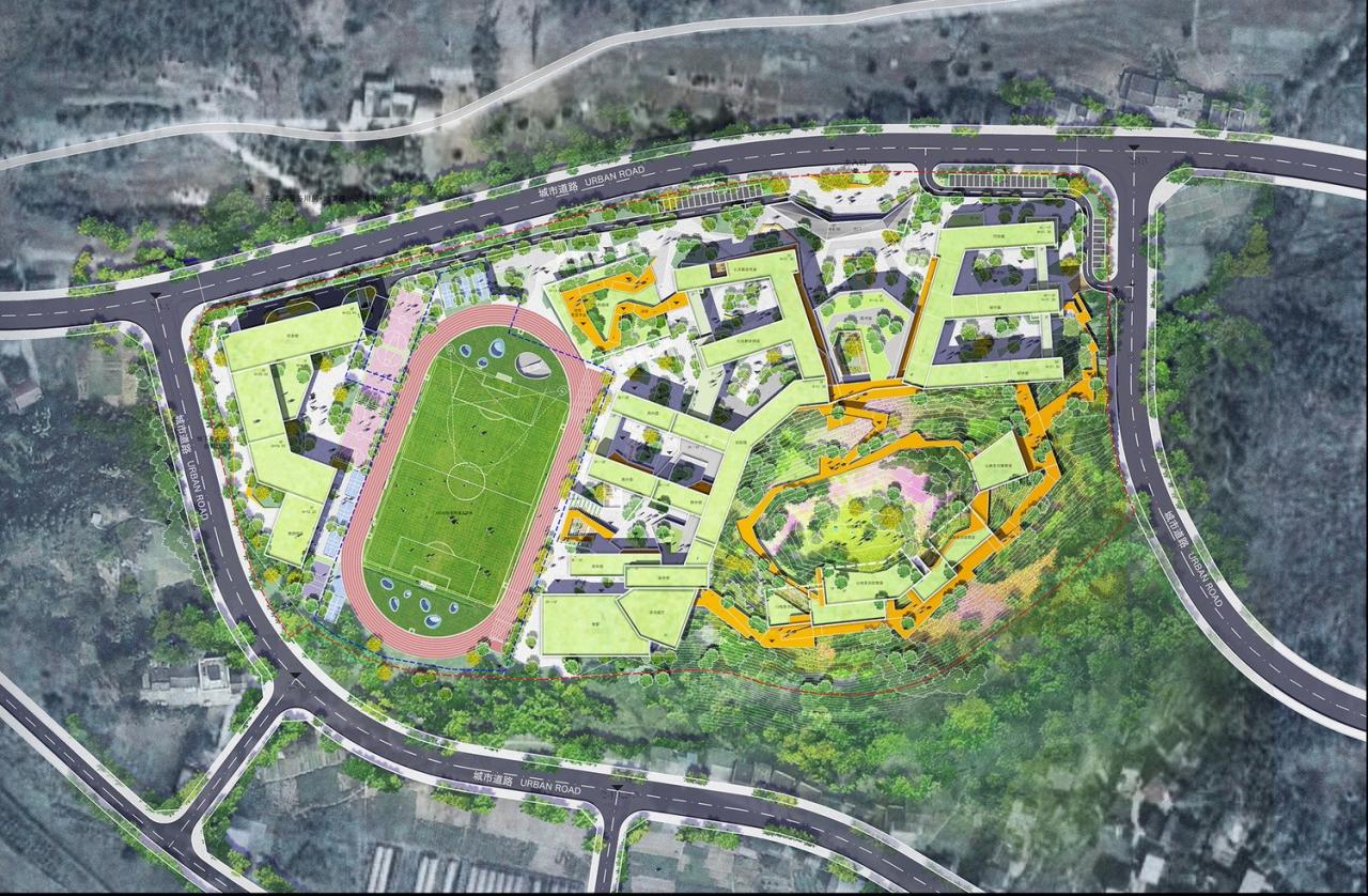 BIM建筑|三峡巴蜀中学:建筑与大地的和谐协奏 / 西筑设计作品 BIM建筑|三峡巴蜀中学:建筑与大地的和谐协奏 / 西筑设计作品