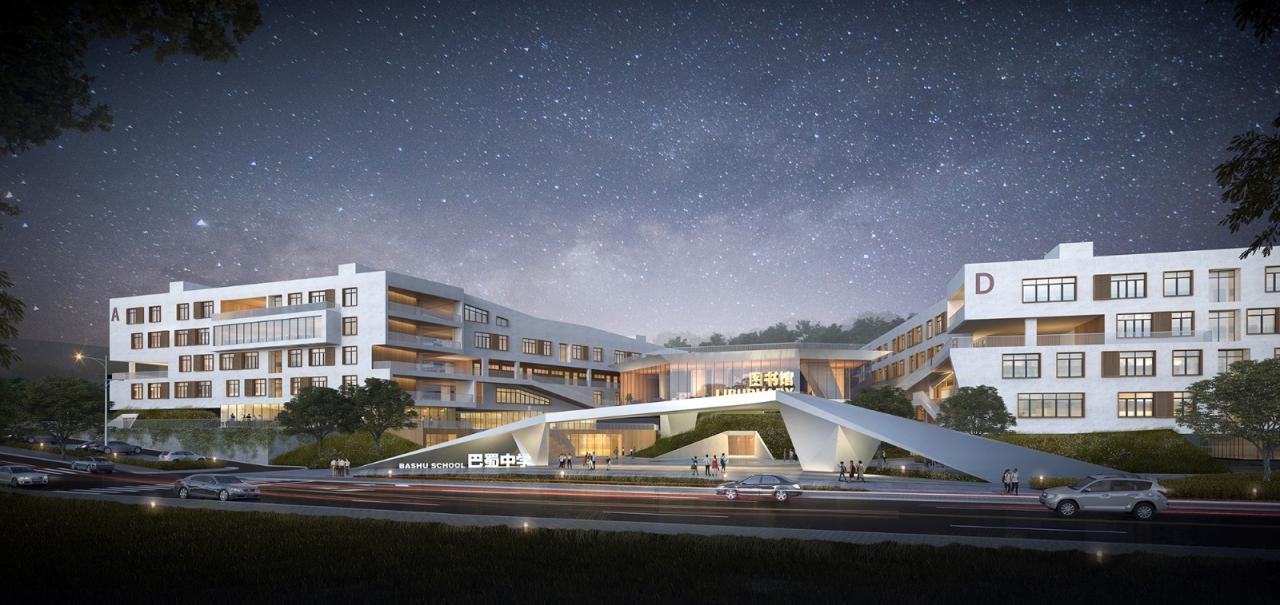 BIM建筑|三峡巴蜀中学:建筑与大地的和谐协奏 / 西筑设计作品 BIM建筑|三峡巴蜀中学:建筑与大地的和谐协奏 / 西筑设计作品