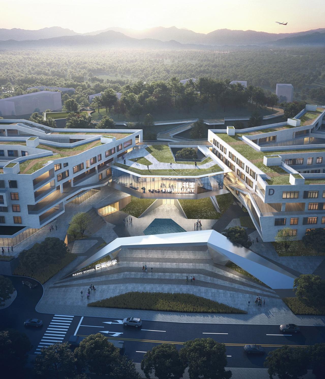 BIM建筑|三峡巴蜀中学:建筑与大地的和谐协奏 / 西筑设计作品 BIM建筑|三峡巴蜀中学:建筑与大地的和谐协奏 / 西筑设计作品