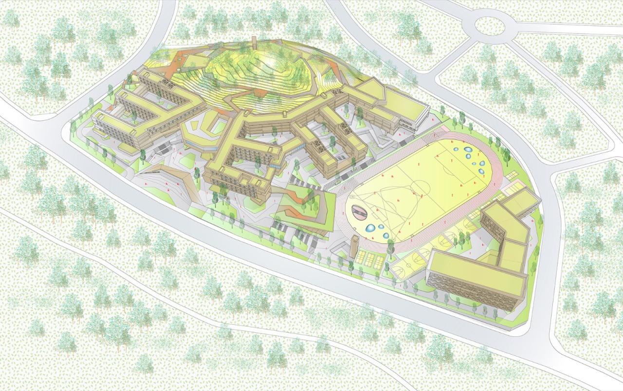 BIM建筑|三峡巴蜀中学:建筑与大地的和谐协奏 / 西筑设计作品 BIM建筑|三峡巴蜀中学:建筑与大地的和谐协奏 / 西筑设计作品