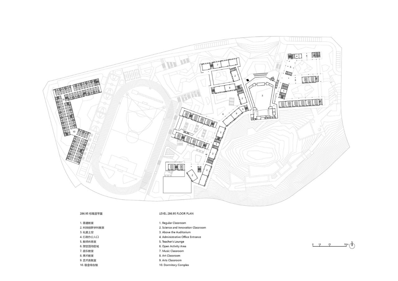 BIM建筑|三峡巴蜀中学:建筑与大地的和谐协奏 / 西筑设计作品 BIM建筑|三峡巴蜀中学:建筑与大地的和谐协奏 / 西筑设计作品