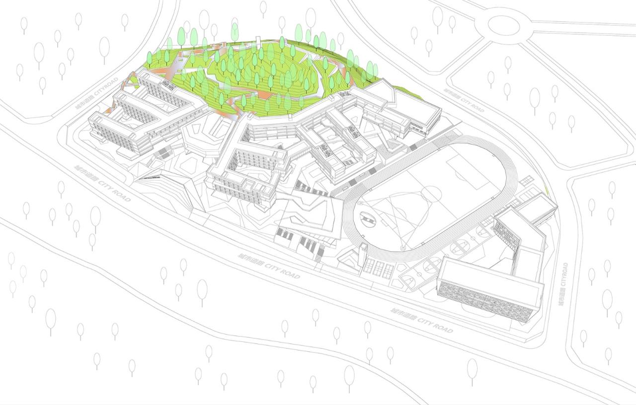 BIM建筑|三峡巴蜀中学:建筑与大地的和谐协奏 / 西筑设计作品 BIM建筑|三峡巴蜀中学:建筑与大地的和谐协奏 / 西筑设计作品