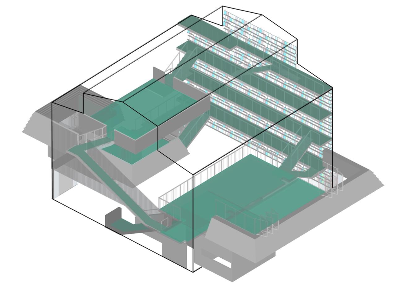 BIM建筑|接梯空间:旧厂房,新书咖 / 素造建筑 BIM建筑|接梯空间:旧厂房,新书咖 / 素造建筑