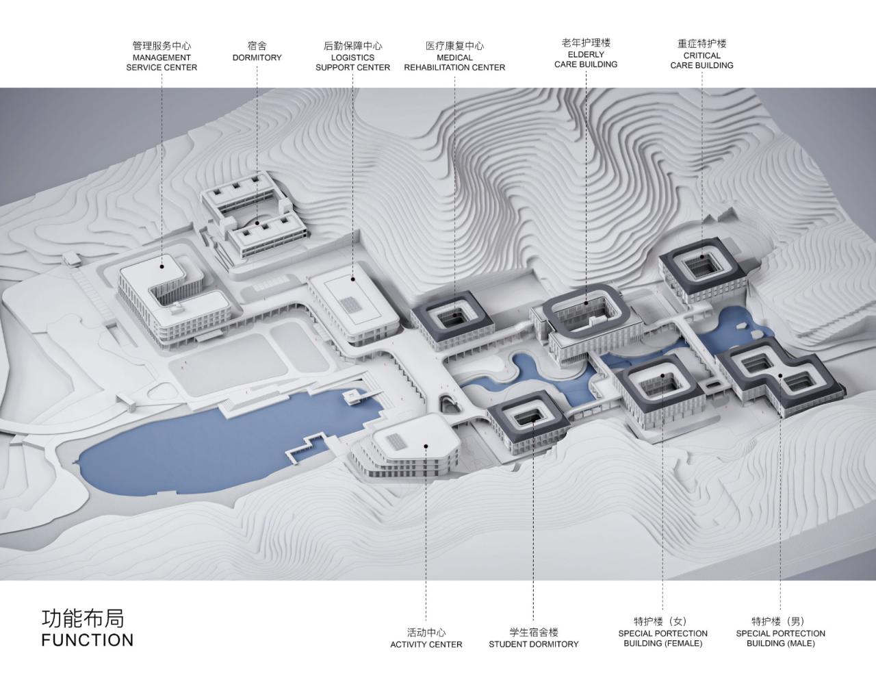 BIM建筑|山水疗愈,身心宜居:杭州市第一社会福利院 / 浙江大学建筑设计研究院 BIM建筑|山水疗愈,身心宜居:杭州市第一社会福利院 / 浙江大学建筑设计研究院